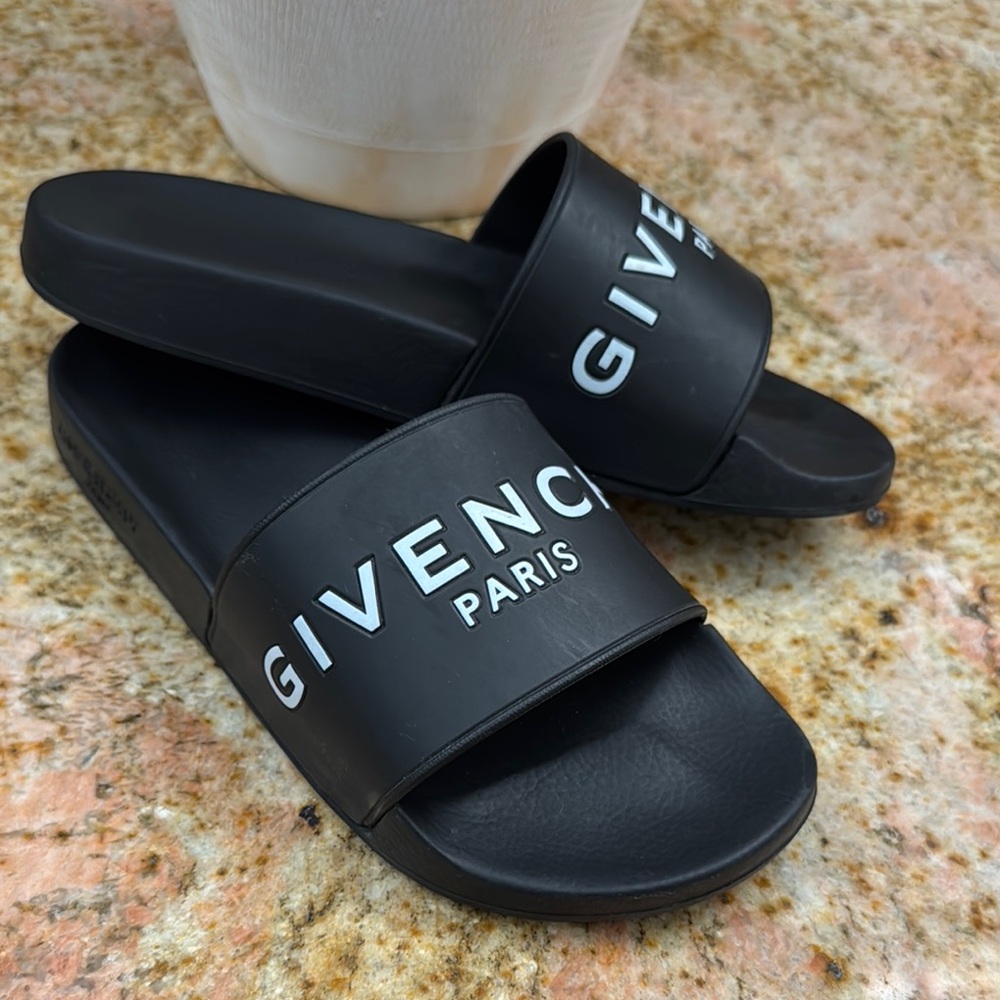 Givenchy Black Slide Sandals